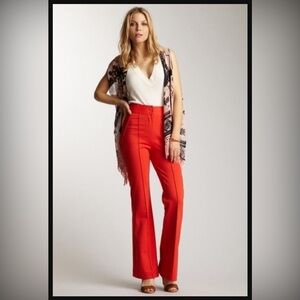 Romeo & Juliet Couture High Waist Flare Wide Leg Bellbottom Pants Medium M 4 6